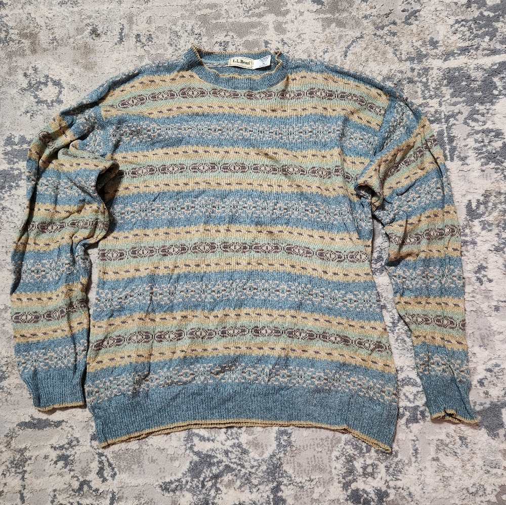 LL Bean | Men's Vintage Striped Pullover Sweater